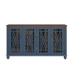 Buffet/meuble d'appoint de cuisine en bois de style vintage - Largeur : 63 pouces