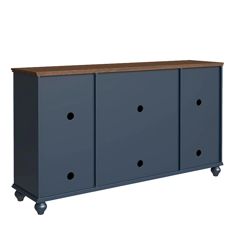 Buffet/meuble d'appoint de cuisine en bois de style vintage - Largeur : 63 pouces