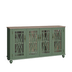 Buffet/meuble d'appoint de cuisine en bois de style vintage - Largeur : 63 pouces