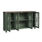 Buffet/meuble d'appoint de cuisine en bois de style vintage - Largeur : 63 pouces