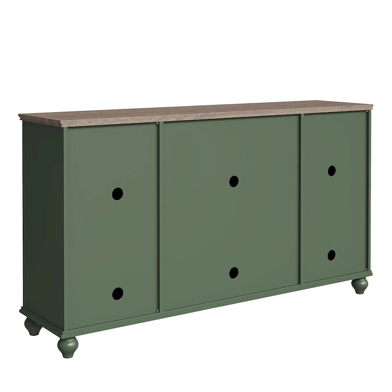 Buffet/meuble d'appoint de cuisine en bois de style vintage - Largeur : 63 pouces