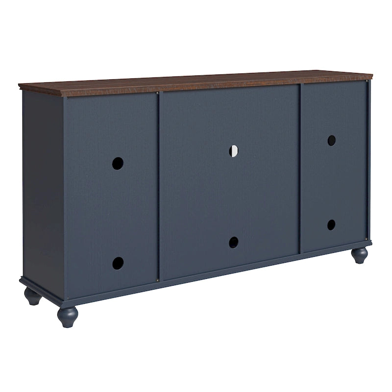 Buffet/meuble d'appoint de cuisine en bois de style vintage - Largeur : 63 pouces