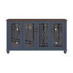 Buffet/meuble d'appoint de cuisine en bois de style vintage - Largeur : 63 pouces