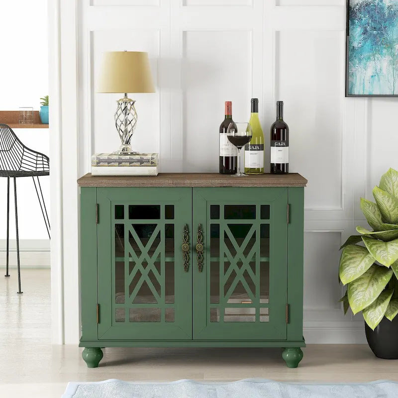 Buffet/meuble d'appoint de cuisine style vintage de 38 pouces