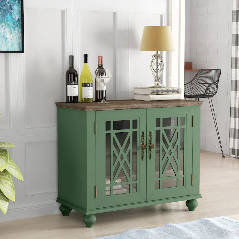 Buffet/meuble d'appoint de cuisine style vintage de 38 pouces