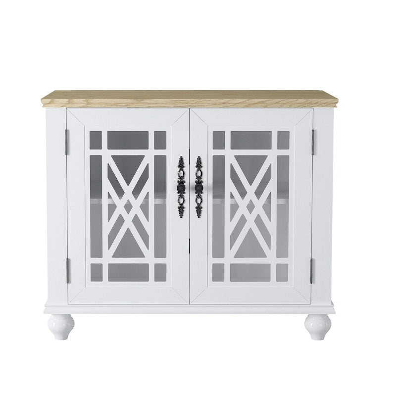 Buffet/meuble d'appoint de cuisine style vintage de 38 pouces