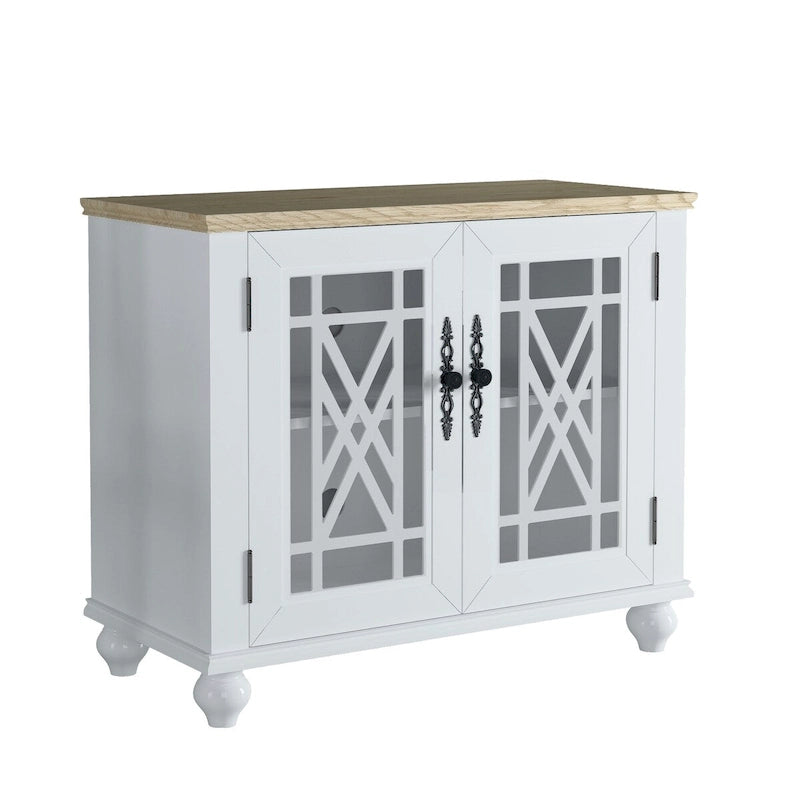 Buffet/meuble d'appoint de cuisine style vintage de 38 pouces