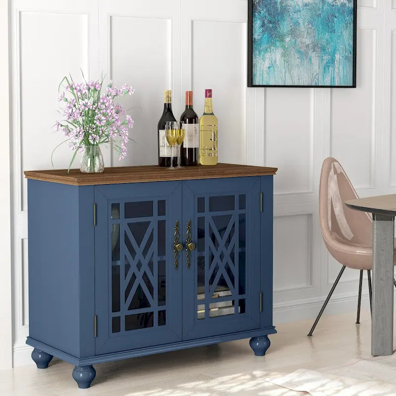 Buffet/meuble d'appoint de cuisine style vintage de 38 pouces