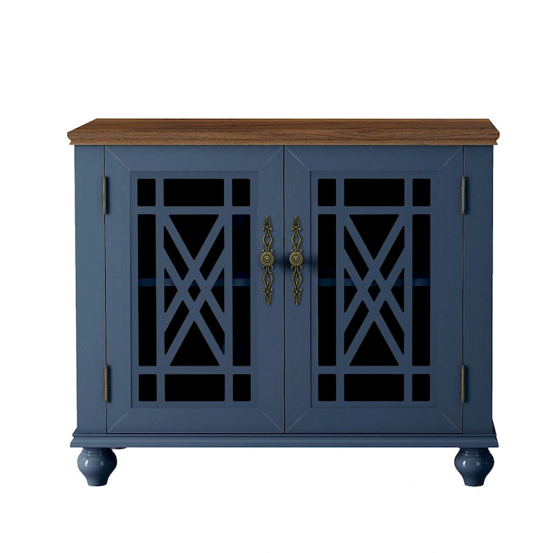Buffet/meuble d'appoint de cuisine style vintage de 38 pouces