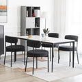 Ensemble de 2/4/6 chaises de salle à manger XINMICS, chaises de cuisine/salle à manger rembourrées en bouclette de style moderne du milieu du siècle