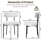 Ensemble de 2/4/6 chaises de salle à manger XINMICS, chaises de cuisine/salle à manger rembourrées en bouclette de style moderne du milieu du siècle