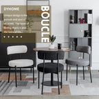 Ensemble de 2/4/6 chaises de salle à manger XINMICS, chaises de cuisine/salle à manger rembourrées en bouclette de style moderne du milieu du siècle