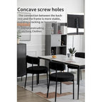 Ensemble de 2/4/6 chaises de salle à manger XINMICS, chaises de cuisine/salle à manger rembourrées en bouclette de style moderne du milieu du siècle