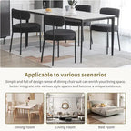 Ensemble de 2/4/6 chaises de salle à manger XINMICS, chaises de cuisine/salle à manger rembourrées en bouclette de style moderne du milieu du siècle