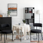 Ensemble de 2/4/6 chaises de salle à manger XINMICS, chaises de cuisine/salle à manger rembourrées en bouclette de style moderne du milieu du siècle