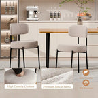 Ensemble de 2/4/6 chaises de salle à manger XINMICS, chaises de cuisine/salle à manger rembourrées en bouclette de style moderne du milieu du siècle