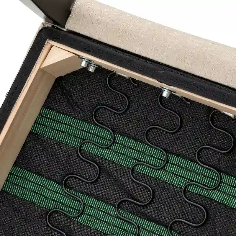 Ensemble de 2 chaises de salle à manger Glitzhome 38H à dossier haut, en tissu lin clouté, avec repose-pieds