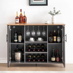 Meuble bar à vin avec éclairage LED - 15,7 cm (P) x 47,2 cm (L) x 34,61 cm (H)