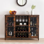 Meuble bar à vin avec éclairage LED - 15,7 cm (P) x 47,2 cm (L) x 34,61 cm (H)