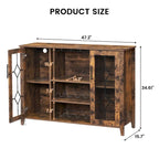 Meuble bar à vin avec éclairage LED - 15,7 cm (P) x 47,2 cm (L) x 34,61 cm (H)