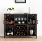 Meuble bar à vin avec éclairage LED - 15,7 cm (P) x 47,2 cm (L) x 34,61 cm (H)