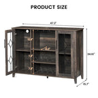 Meuble bar à vin avec éclairage LED - 15,7 cm (P) x 47,2 cm (L) x 34,61 cm (H)