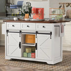 53.5Farmhouse Kitchen Island with Power Outlet