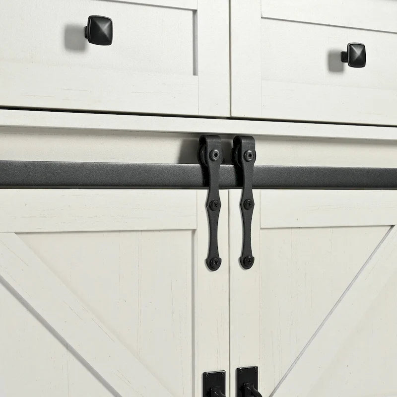 Îlot de cuisine de style campagnard de 53,5 po avec prise électrique