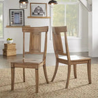 Chaises de salle à manger Eleanor à dossier à panneaux en bois (lot de 2) par iNSPIRE Q Classic