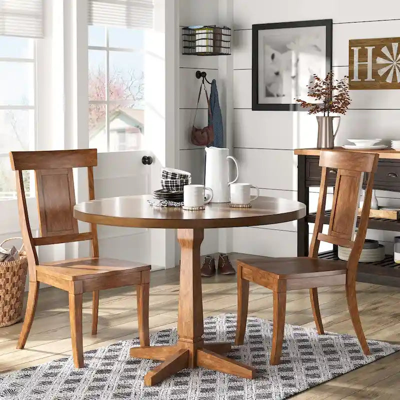 Chaises de salle à manger Eleanor à dossier à panneaux en bois (lot de 2) par iNSPIRE Q Classic