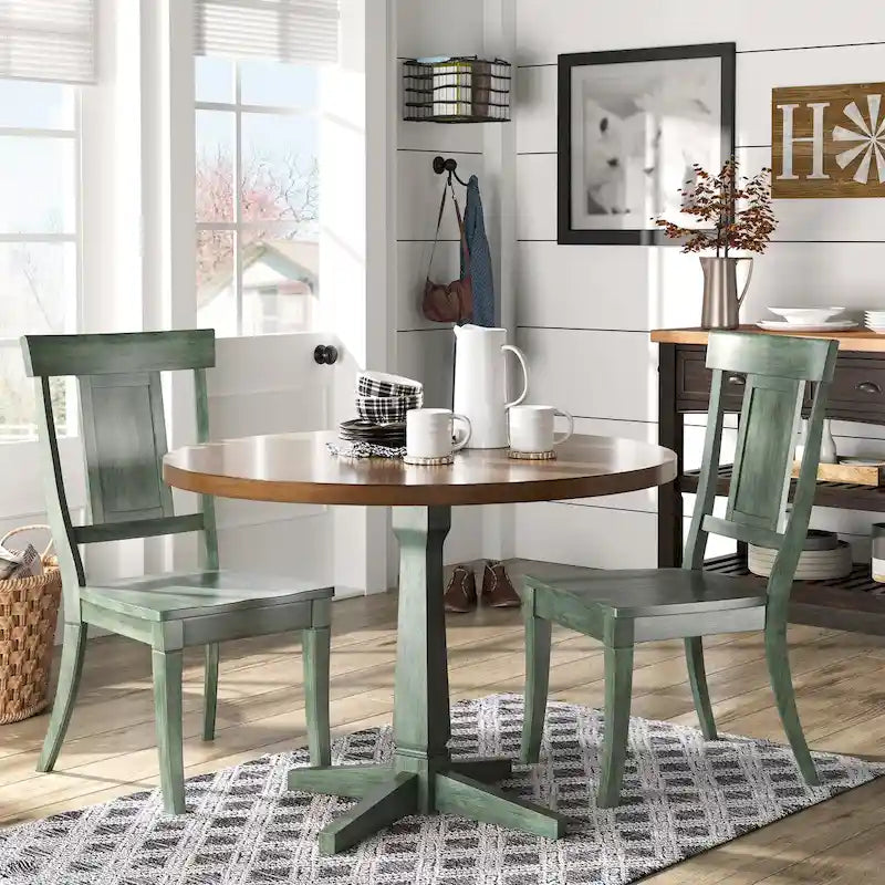 Chaises de salle à manger Eleanor à dossier à panneaux en bois (lot de 2) par iNSPIRE Q Classic