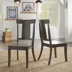 Chaises de salle à manger Eleanor à dossier à panneaux en bois (lot de 2) par iNSPIRE Q Classic