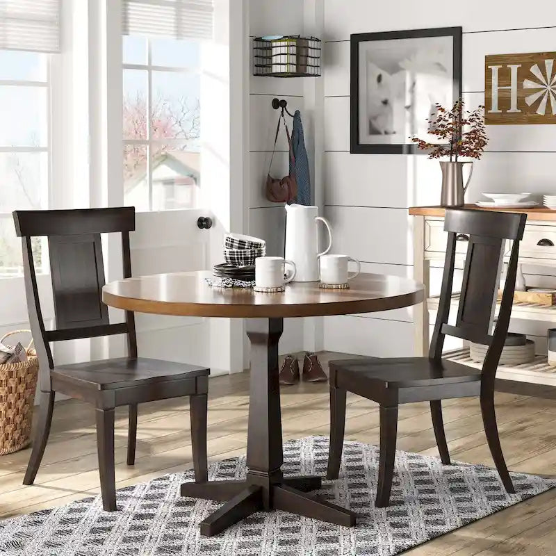 Chaises de salle à manger Eleanor à dossier à panneaux en bois (lot de 2) par iNSPIRE Q Classic