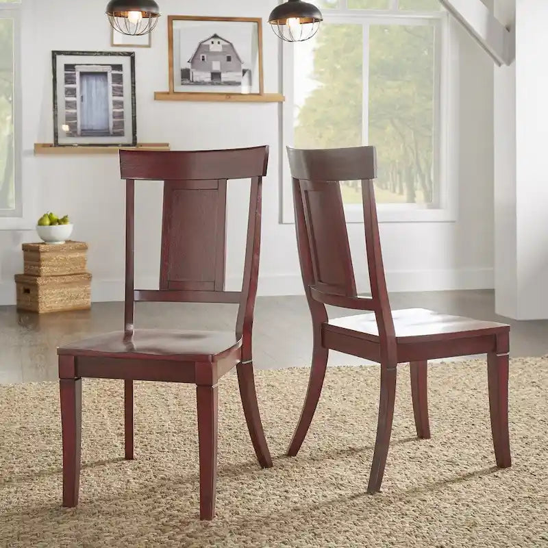 Chaises de salle à manger Eleanor à dossier à panneaux en bois (lot de 2) par iNSPIRE Q Classic