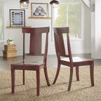 Chaises de salle à manger Eleanor à dossier à panneaux en bois (lot de 2) par iNSPIRE Q Classic
