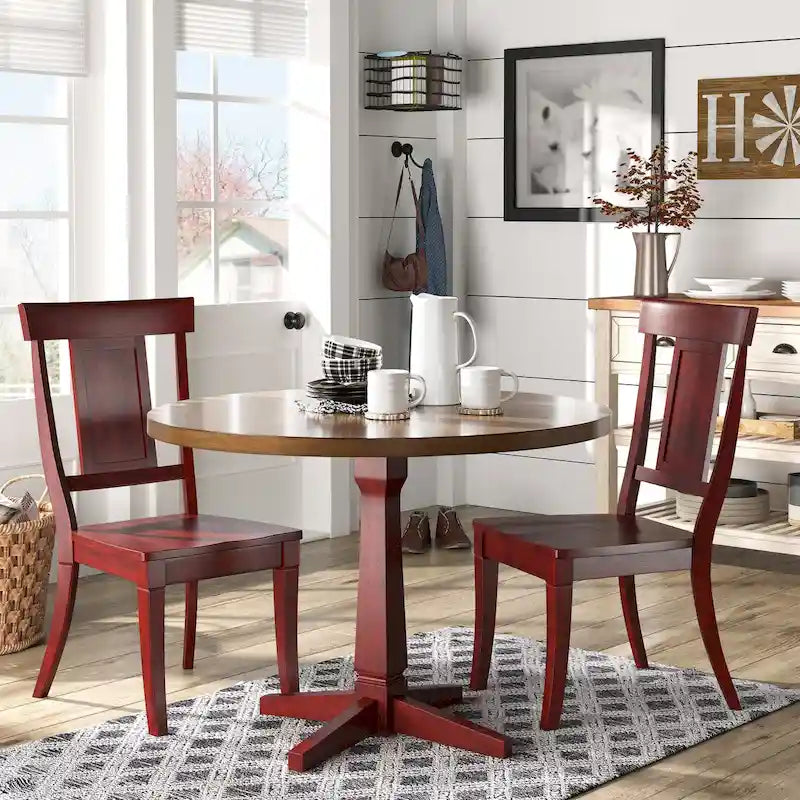Chaises de salle à manger Eleanor à dossier à panneaux en bois (lot de 2) par iNSPIRE Q Classic