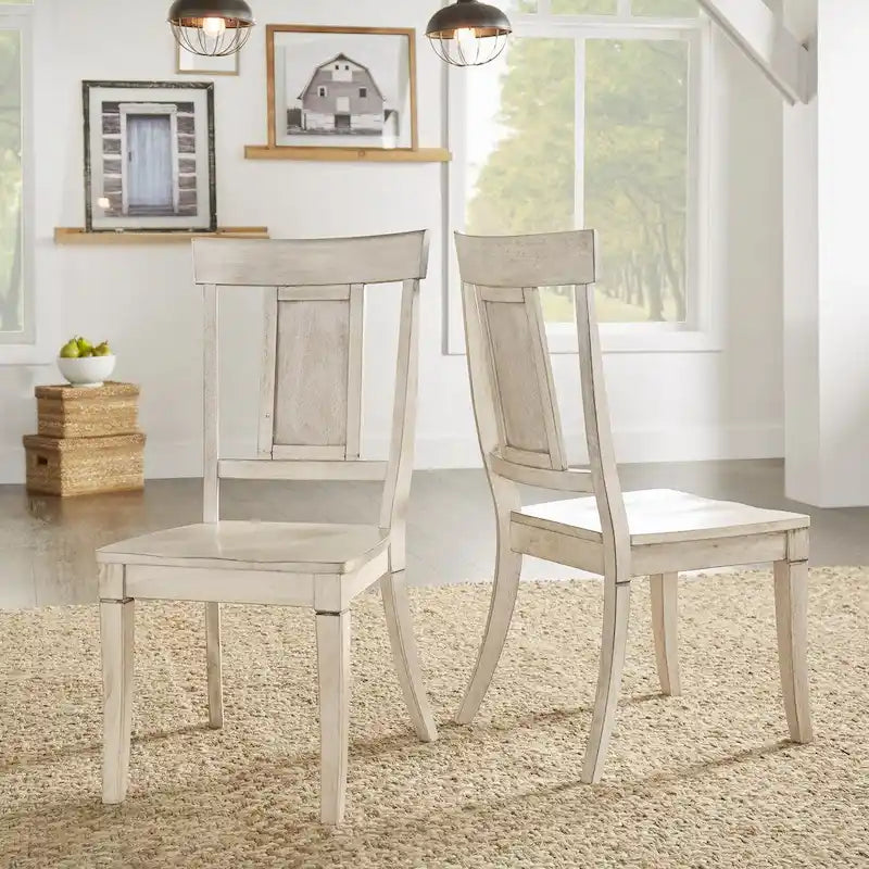 Chaises de salle à manger Eleanor à dossier à panneaux en bois (lot de 2) par iNSPIRE Q Classic