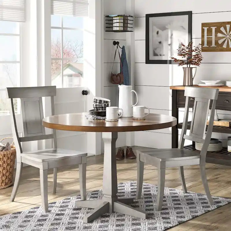 Chaises de salle à manger Eleanor à dossier à panneaux en bois (lot de 2) par iNSPIRE Q Classic