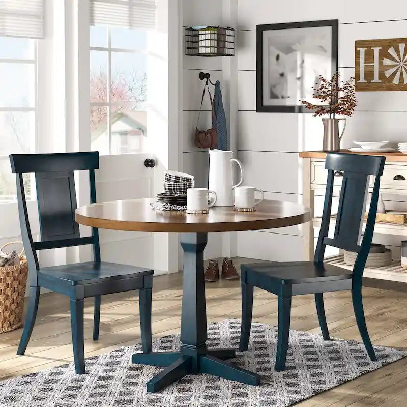 Chaises de salle à manger Eleanor à dossier à panneaux en bois (lot de 2) par iNSPIRE Q Classic