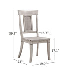 Chaises de salle à manger Eleanor à dossier à panneaux en bois (lot de 2) par iNSPIRE Q Classic