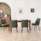 Ensemble de 2 chaises de cuisine et de salle à manger modernes en tissu rembourré