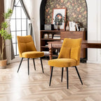 Ensemble de 2 chaises de cuisine et de salle à manger modernes en tissu rembourré