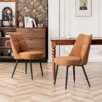 Ensemble de 2 chaises de cuisine et de salle à manger modernes en tissu rembourré