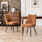 Ensemble de 2 chaises de cuisine et de salle à manger modernes en tissu rembourré