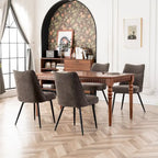 Ensemble de 2 chaises de cuisine et de salle à manger modernes en tissu rembourré