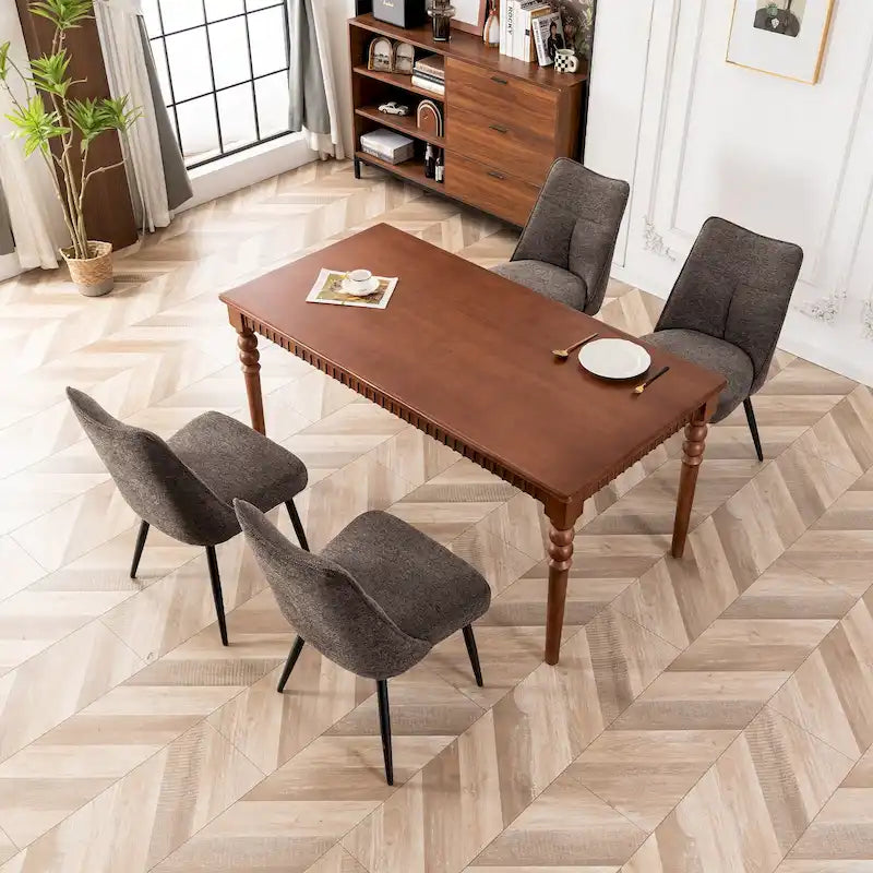 Ensemble de 2 chaises de cuisine et de salle à manger modernes en tissu rembourré