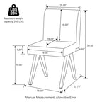 Ensemble de 4 chaises de salle à manger Glitzhome, revêtues de similicuir et dotées de pieds en bois en forme de V