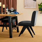 Ensemble de 4 chaises de salle à manger Glitzhome, revêtues de similicuir et dotées de pieds en bois en forme de V