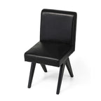 Ensemble de 4 chaises de salle à manger Glitzhome, revêtues de similicuir et dotées de pieds en bois en forme de V