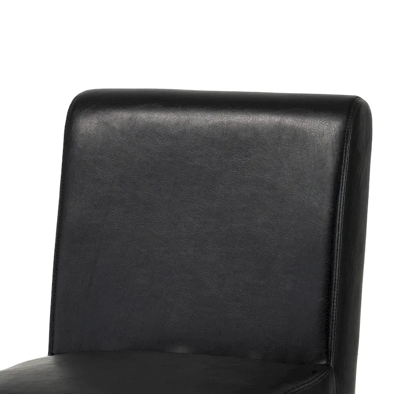 Ensemble de 4 chaises de salle à manger Glitzhome, revêtues de similicuir et dotées de pieds en bois en forme de V